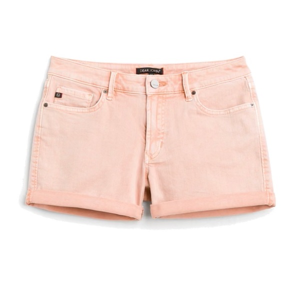 Dear John Peach Lillie Short Cuffed Size 32 EUC - Picture 1 of 6